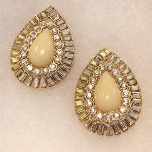 Kate Spade rhinestone crystal gold tone earrings
